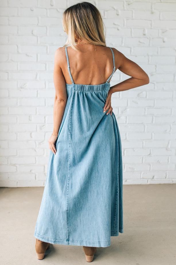 Chambray Maxi Dress Chambray Maxi Dress