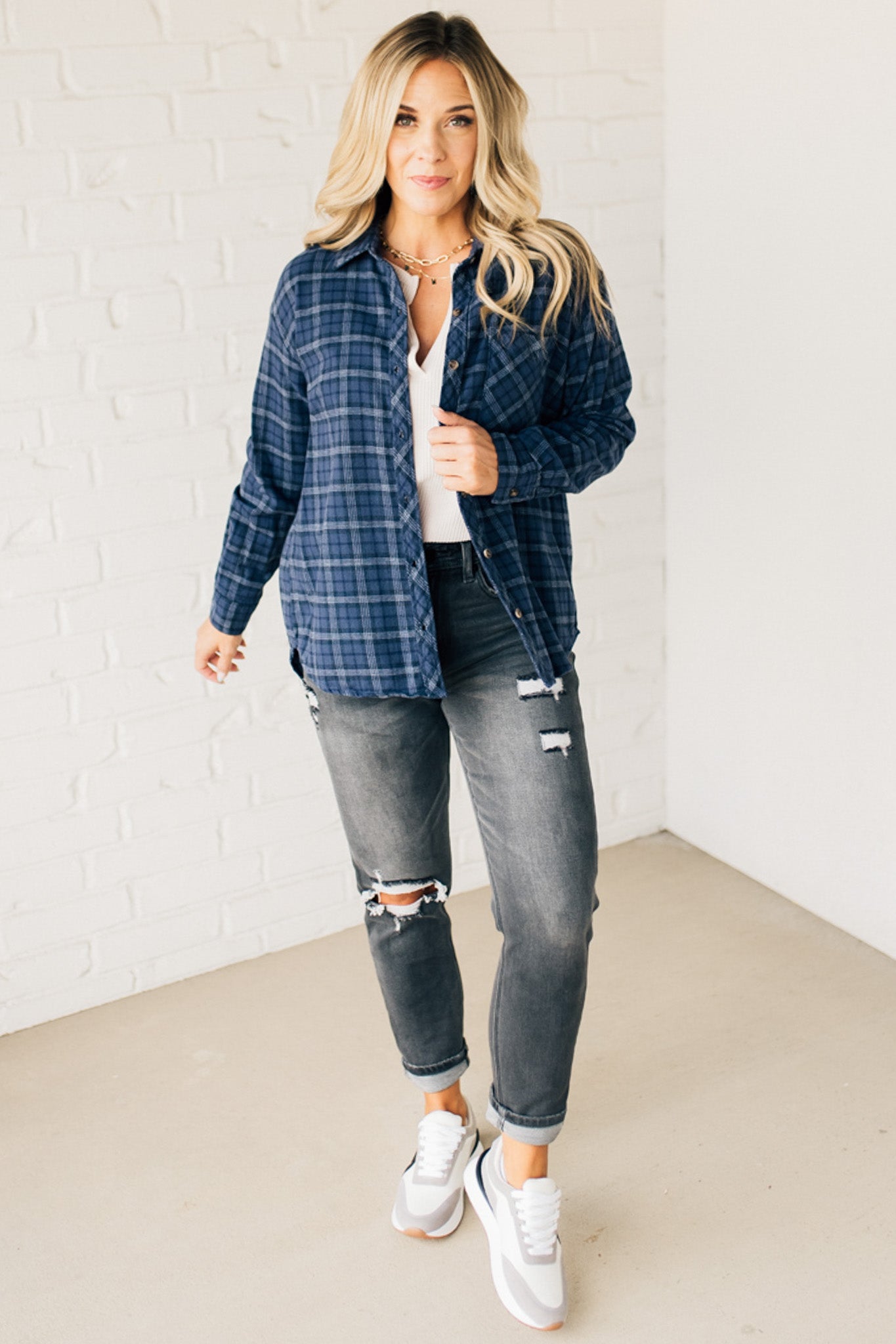 Channing Flannel Plaid Top