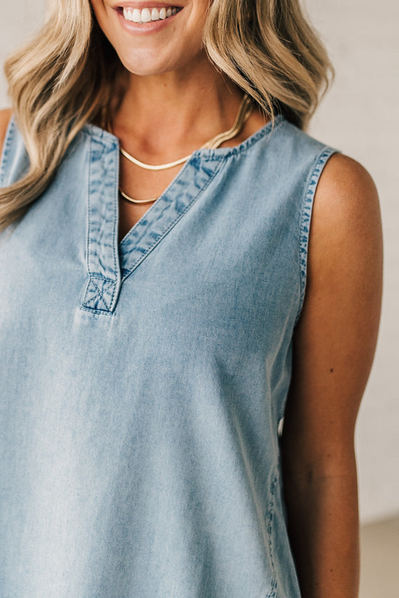 Charolette Chambray Shift Dress