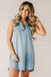 Charolette Chambray Shift Dress