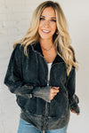 Chrissy Acid Wash Zipper Jacket