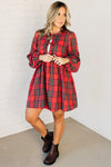 Christa Plaid Mini Dress