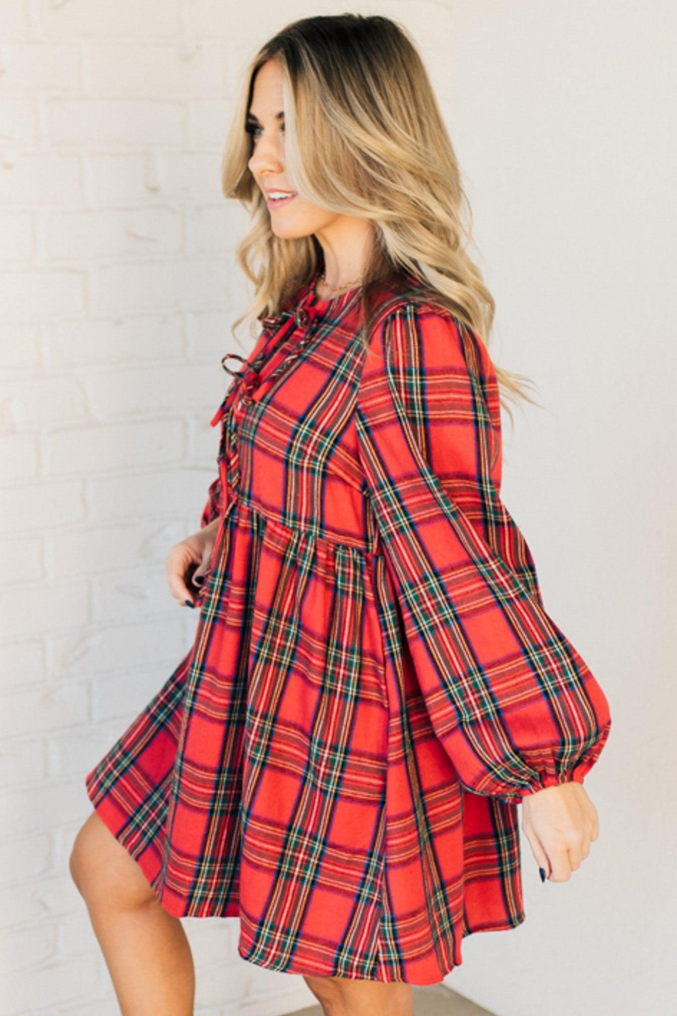 Christa Plaid Mini Dress