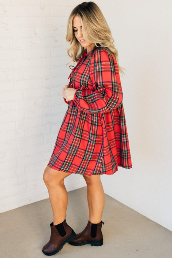 Christa Plaid Mini Dress