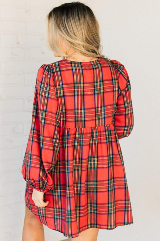 Christa Plaid Mini Dress