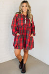 Christa Plaid Mini Dress