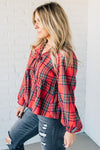 Christa Plaid Triple Tie Top