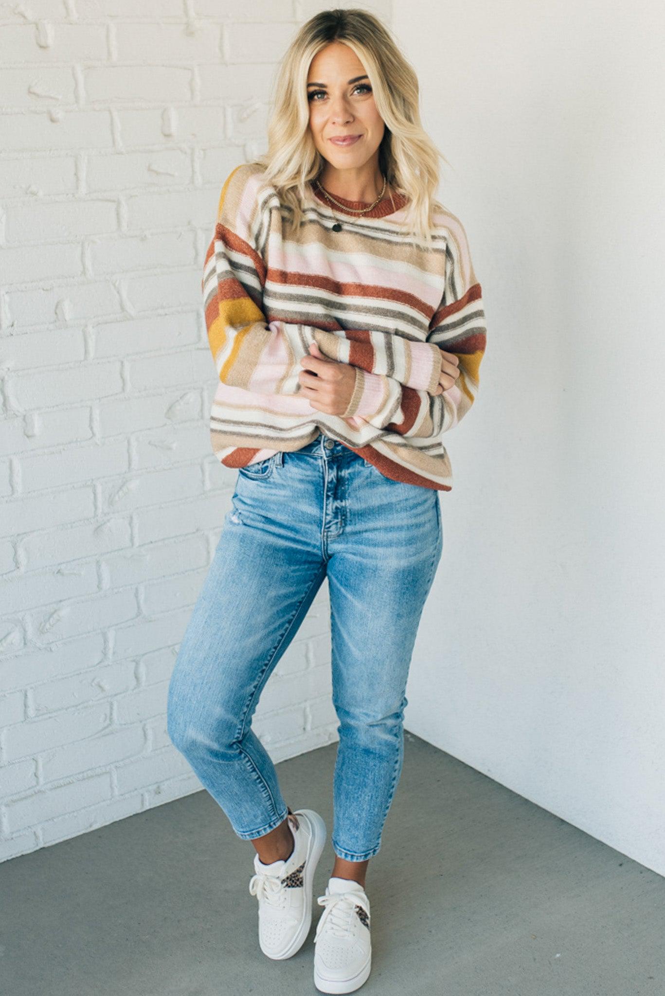 Chunky Multi Stripe Sweater