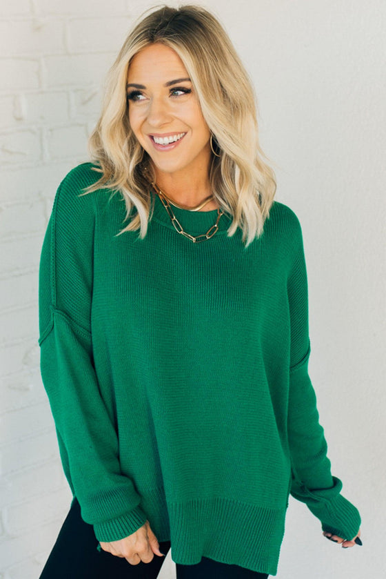 Chunky Seam Boyfriend Sweater