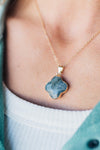 Clover Stone Pendant Necklace