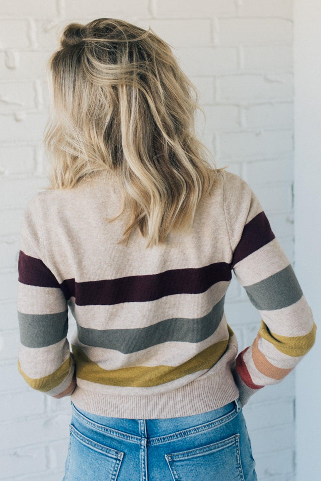 Color Striped Classic Sweater