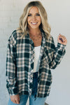 Cottage Flannel Button Front Top