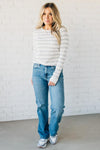 Crewneck Textured Stripe Top