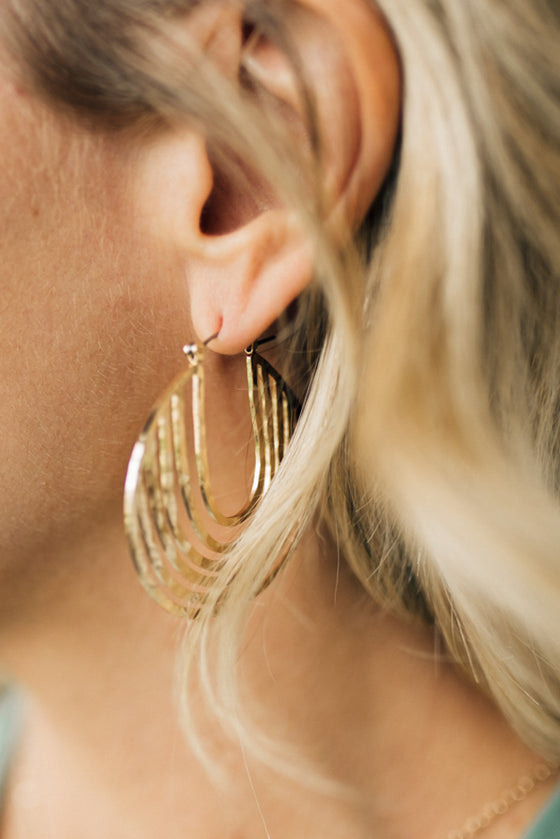 Crimped Cut Out Earrings