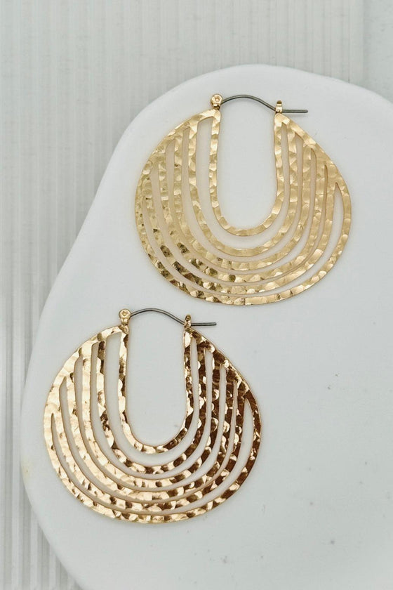 Crimped Cut Out Earrings