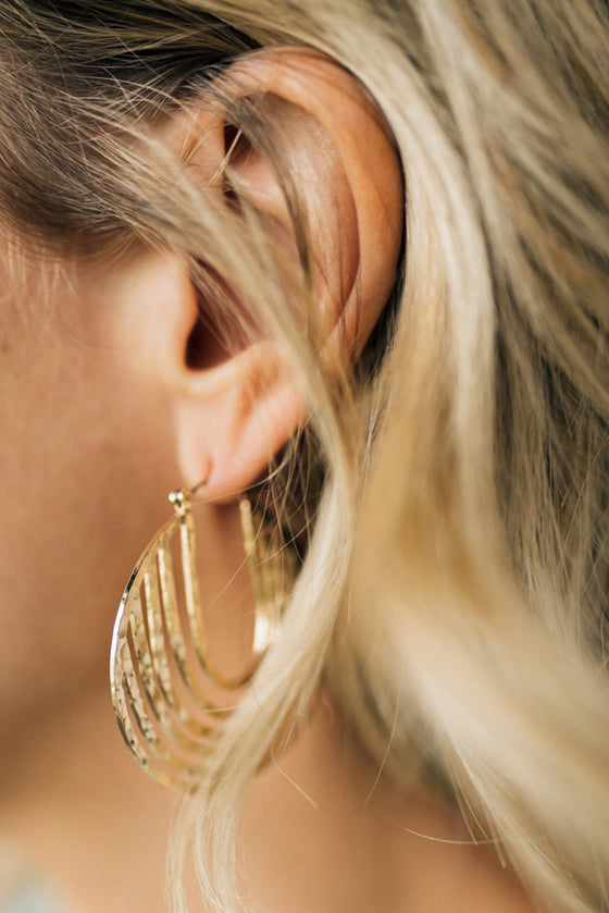 Crimped Cut Out Earrings