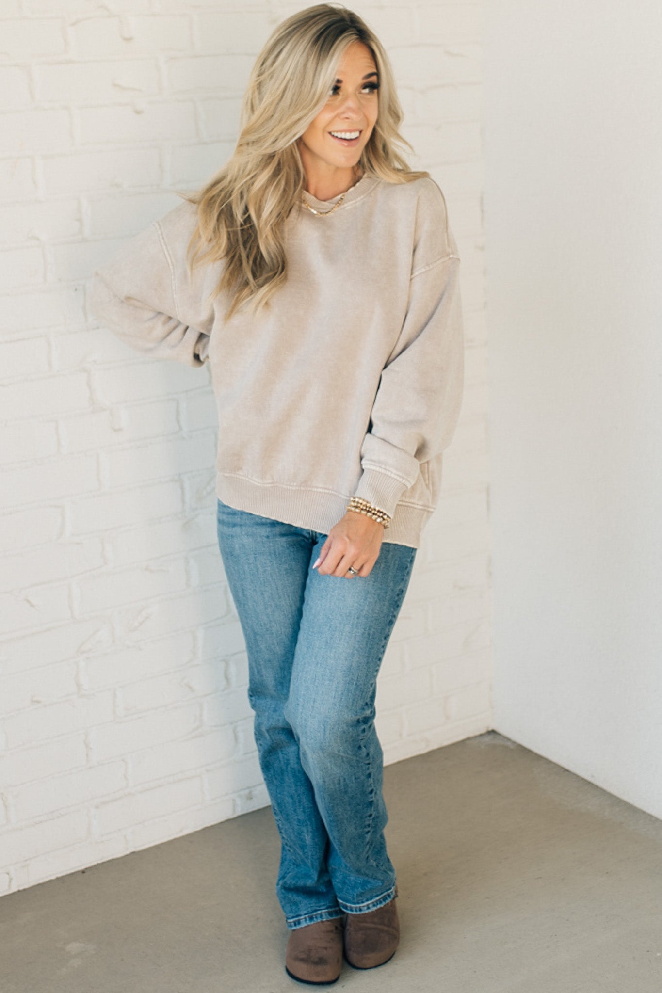 Crossover Collar Pullover