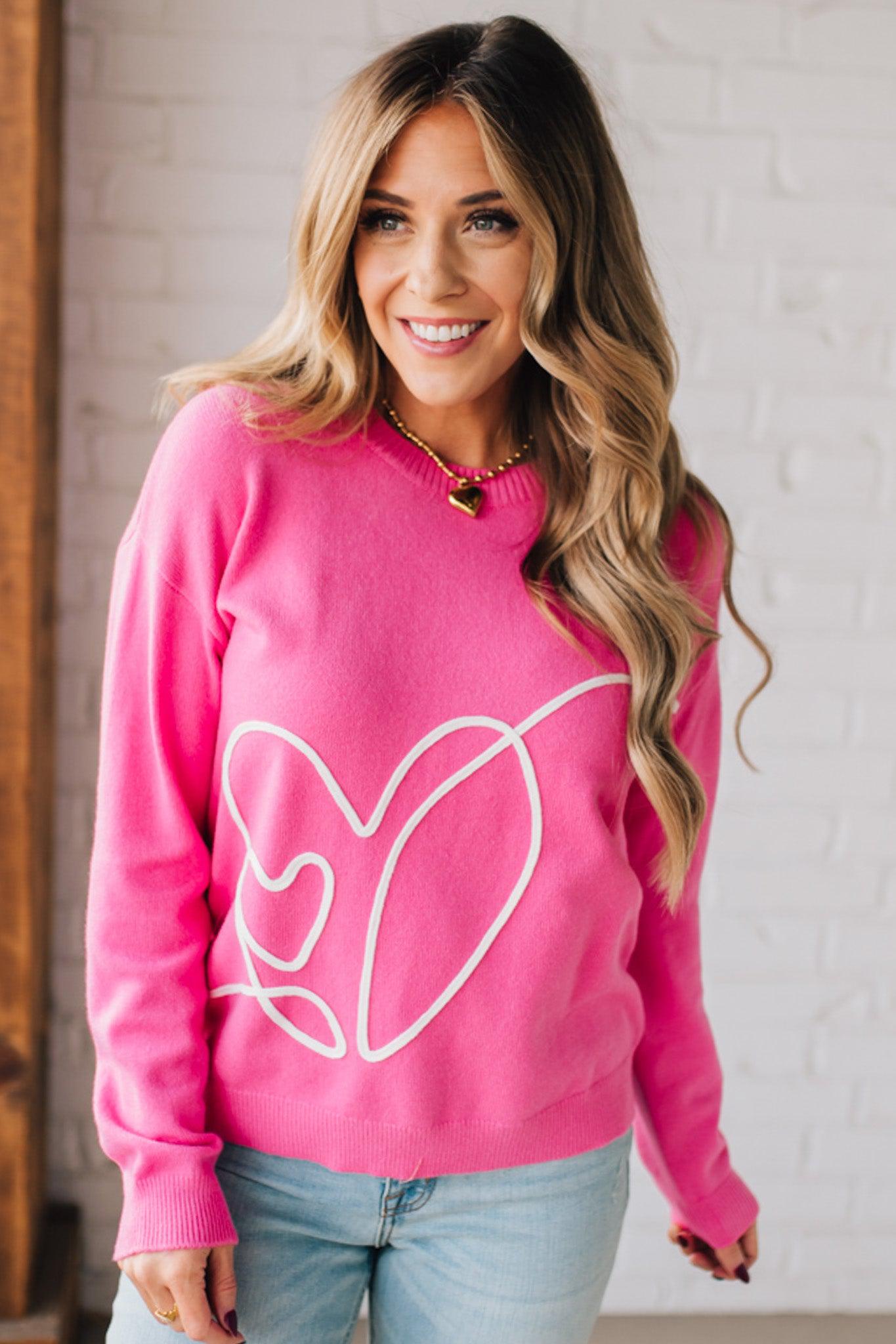 Cursive Heart Sweater