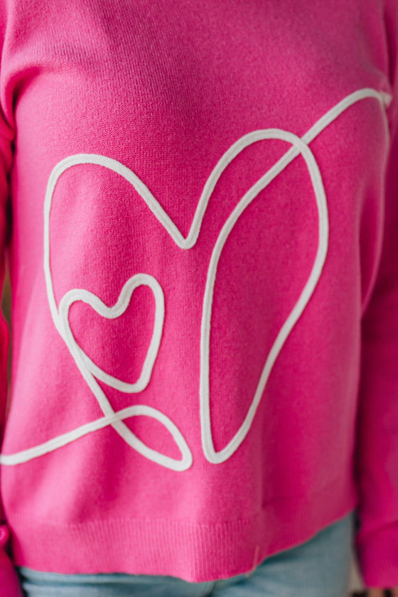 Cursive Heart Sweater