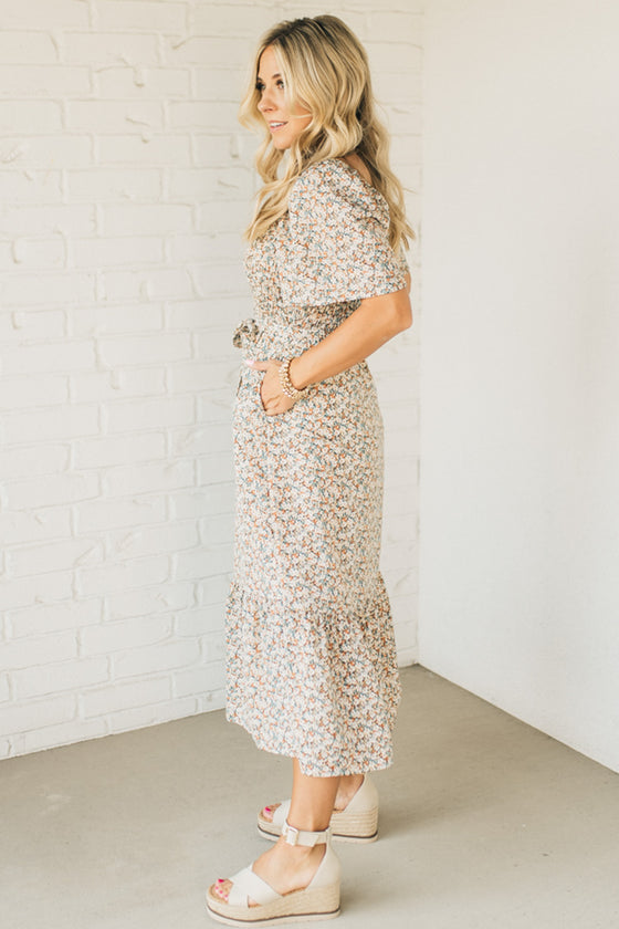 Ditsy Floral Midi Dress