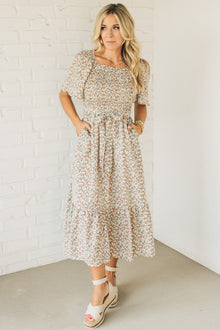  Ditsy Floral Midi Dress