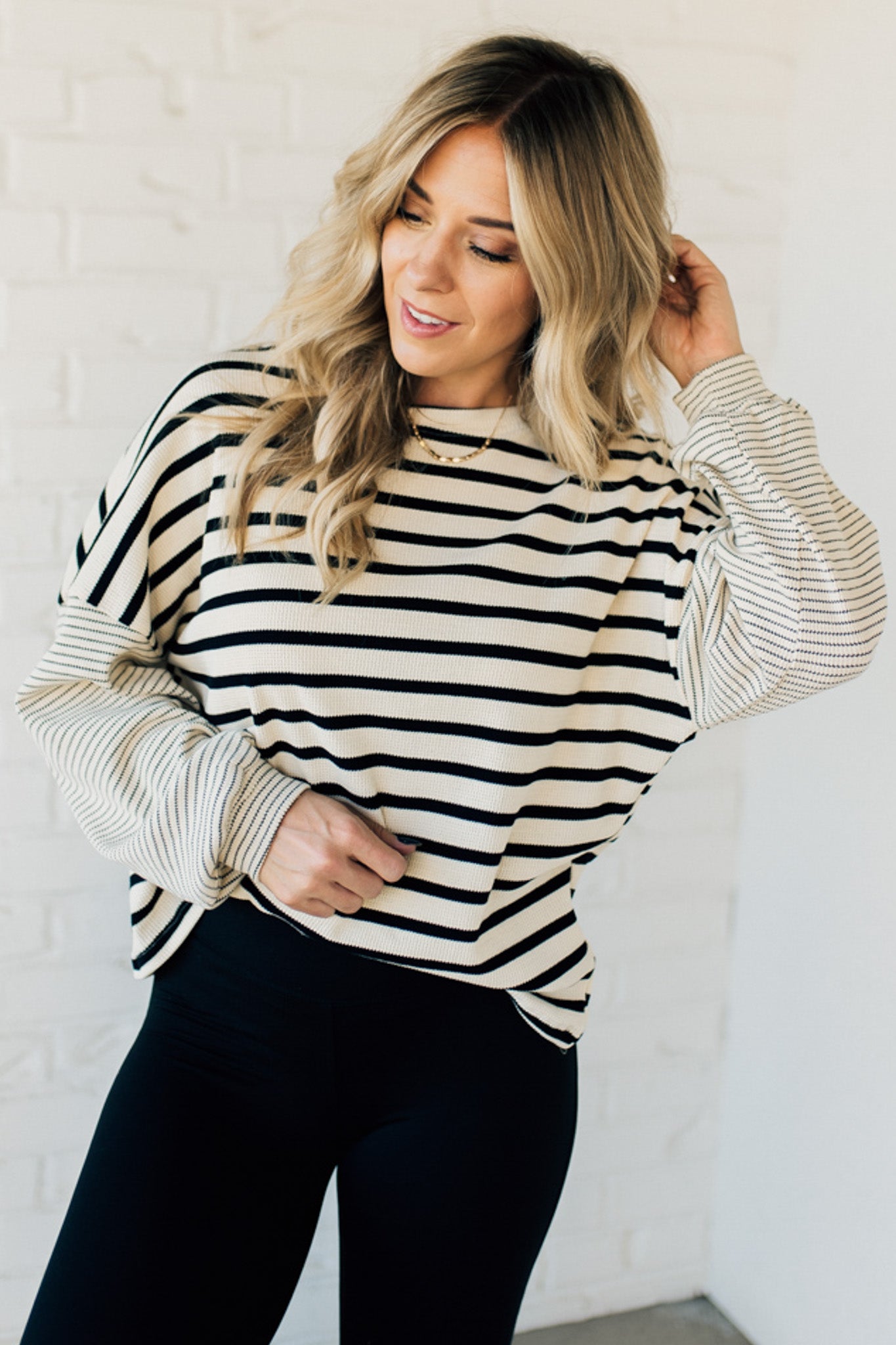 Double Stripe Thermal Top