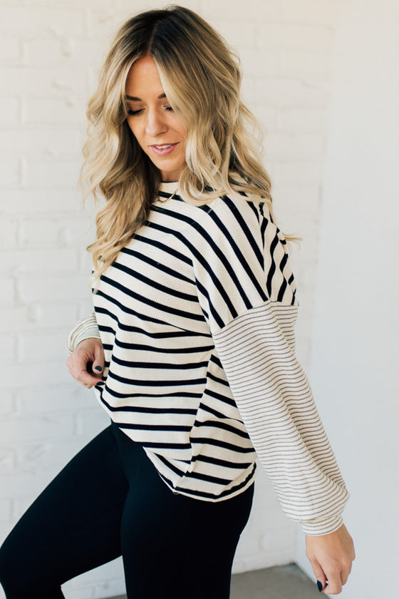 Double Stripe Thermal Top