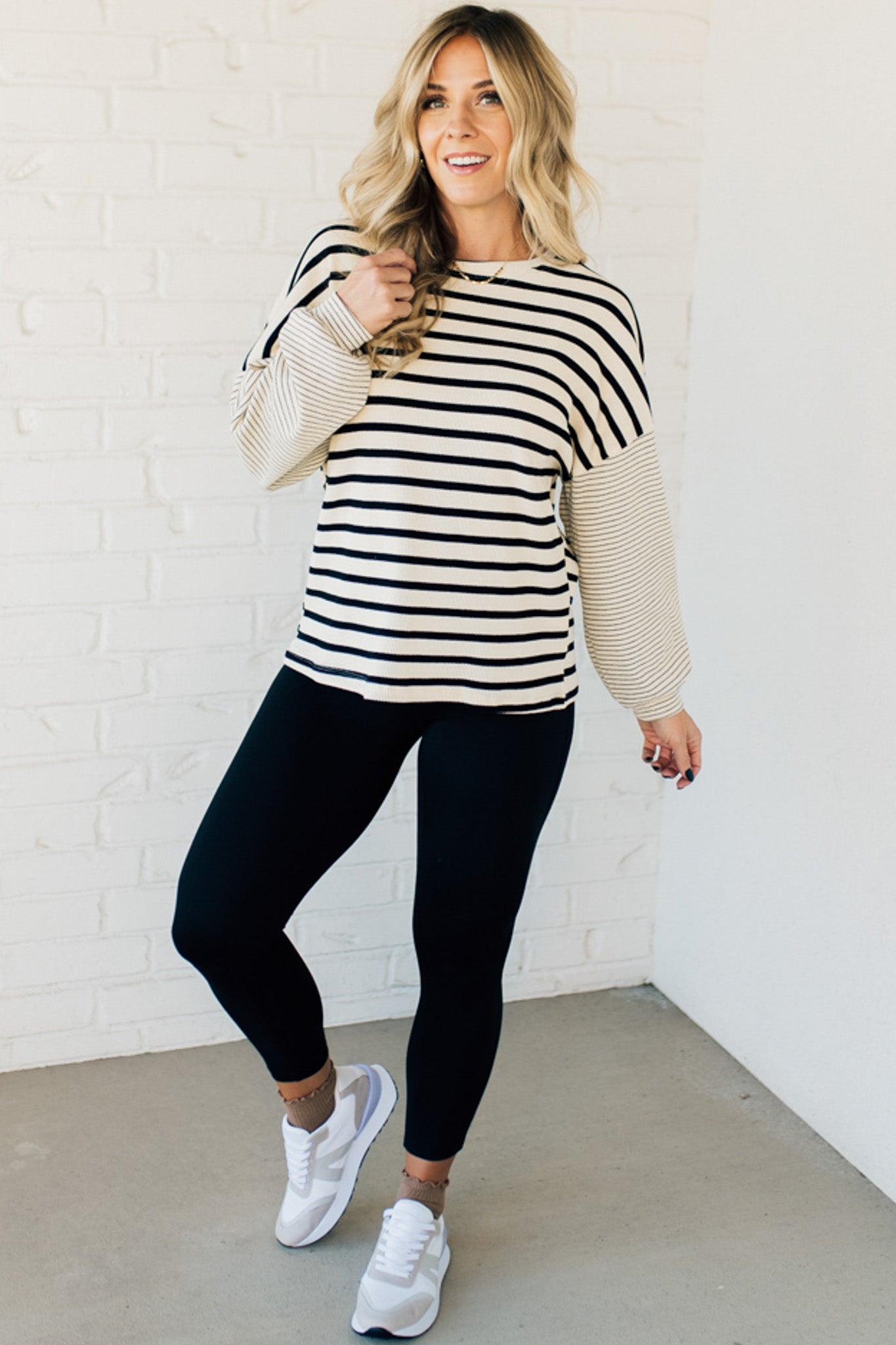 Double Stripe Thermal Top