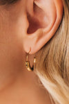 LUXE Drop Hoop Huggie Earrings