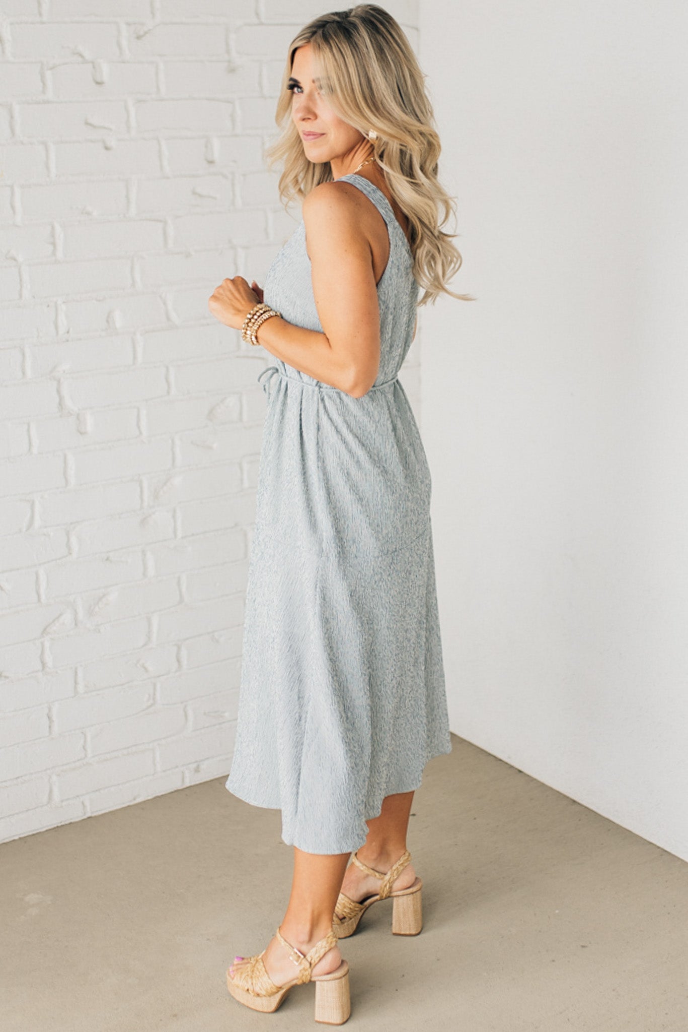 Eastside Buttoned Midi Dress