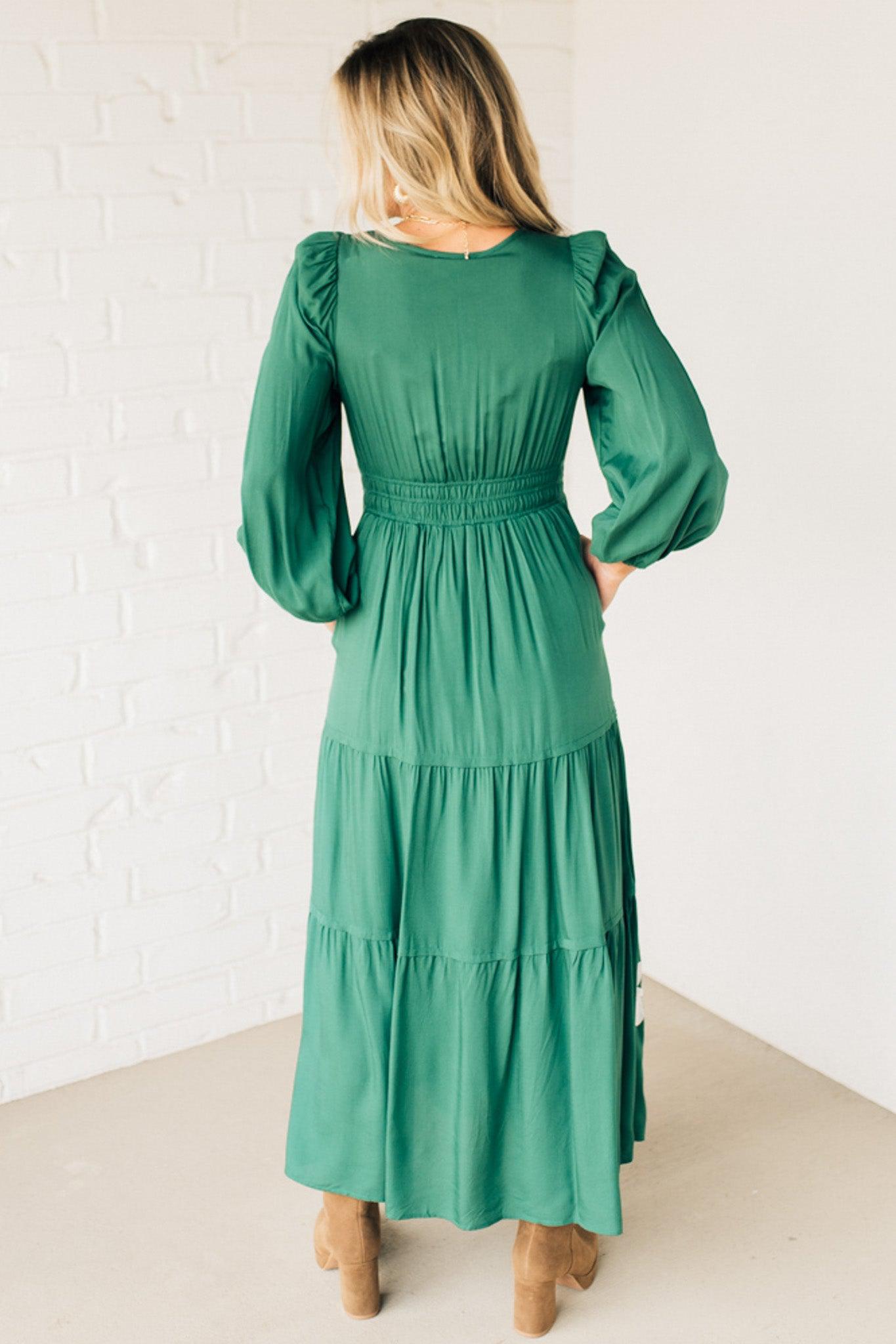 Embroidered Tiered Maxi Dress