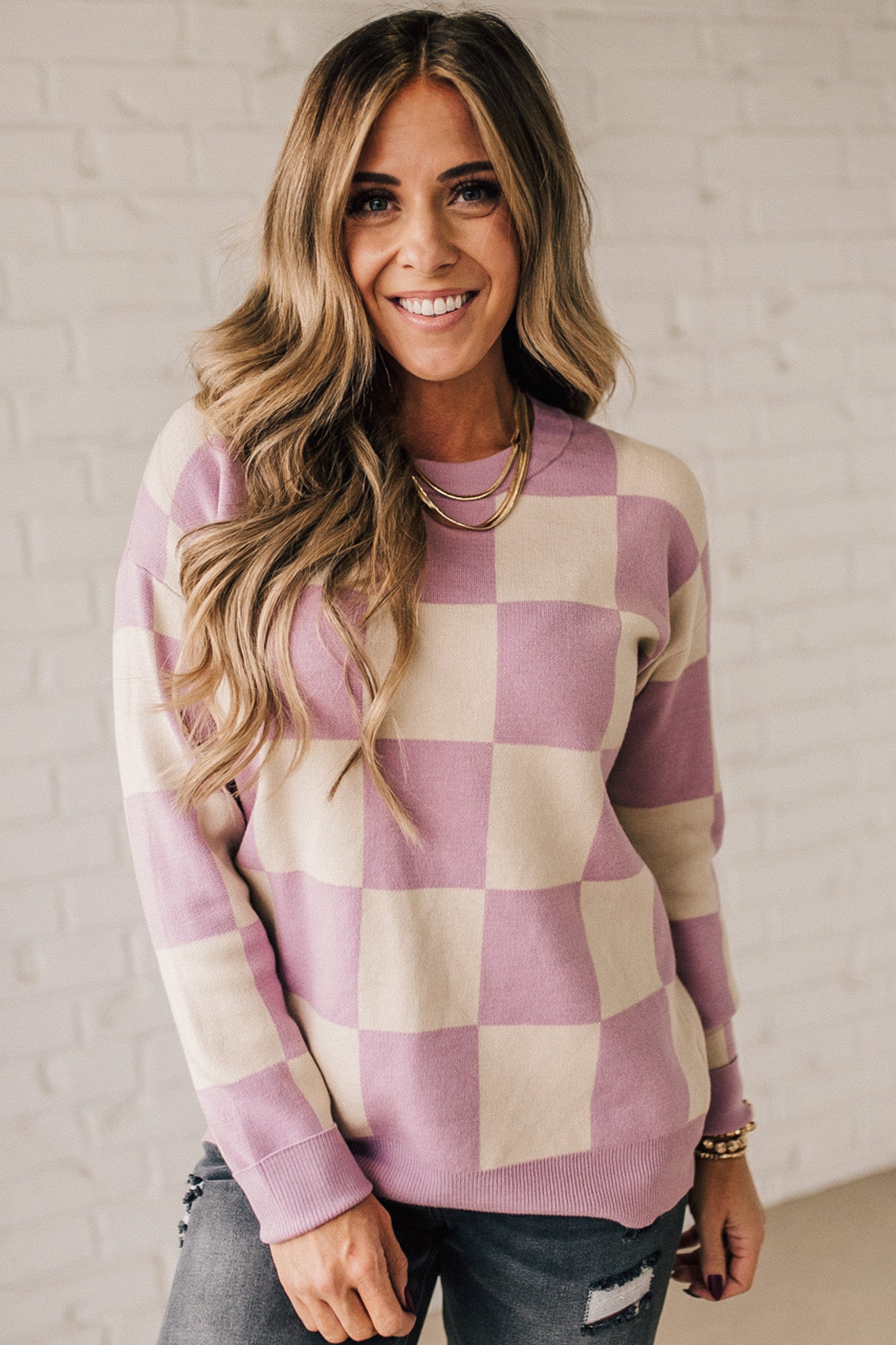 Everett Checker Sweater