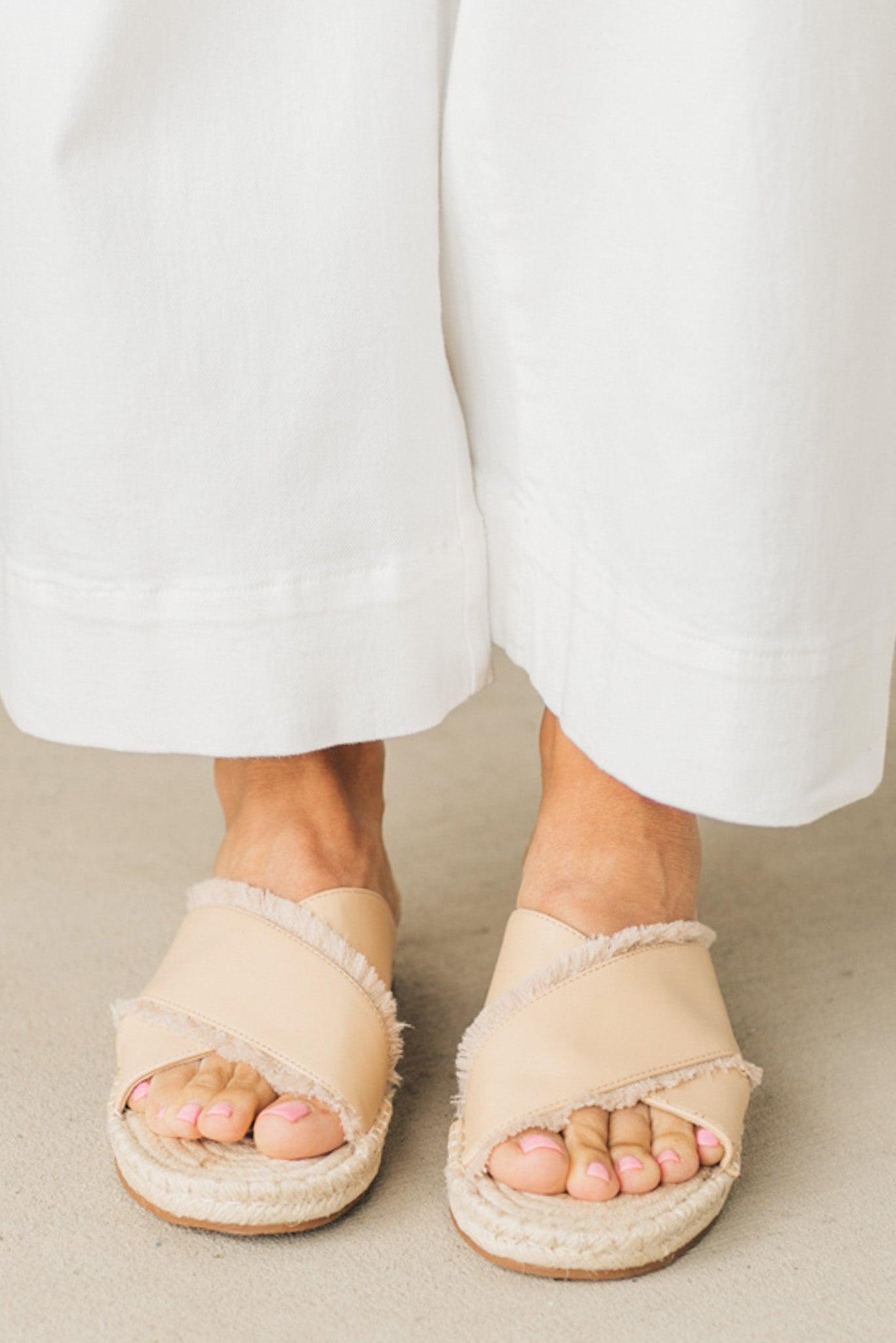 Fern Criss Cross Espadrille Slides