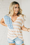 Flag Sweater Top