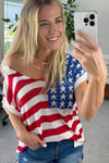 Flag Sweater Top