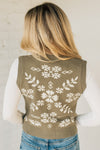 Floral Woven Vest