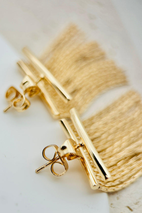 Fringed Bar Earrings