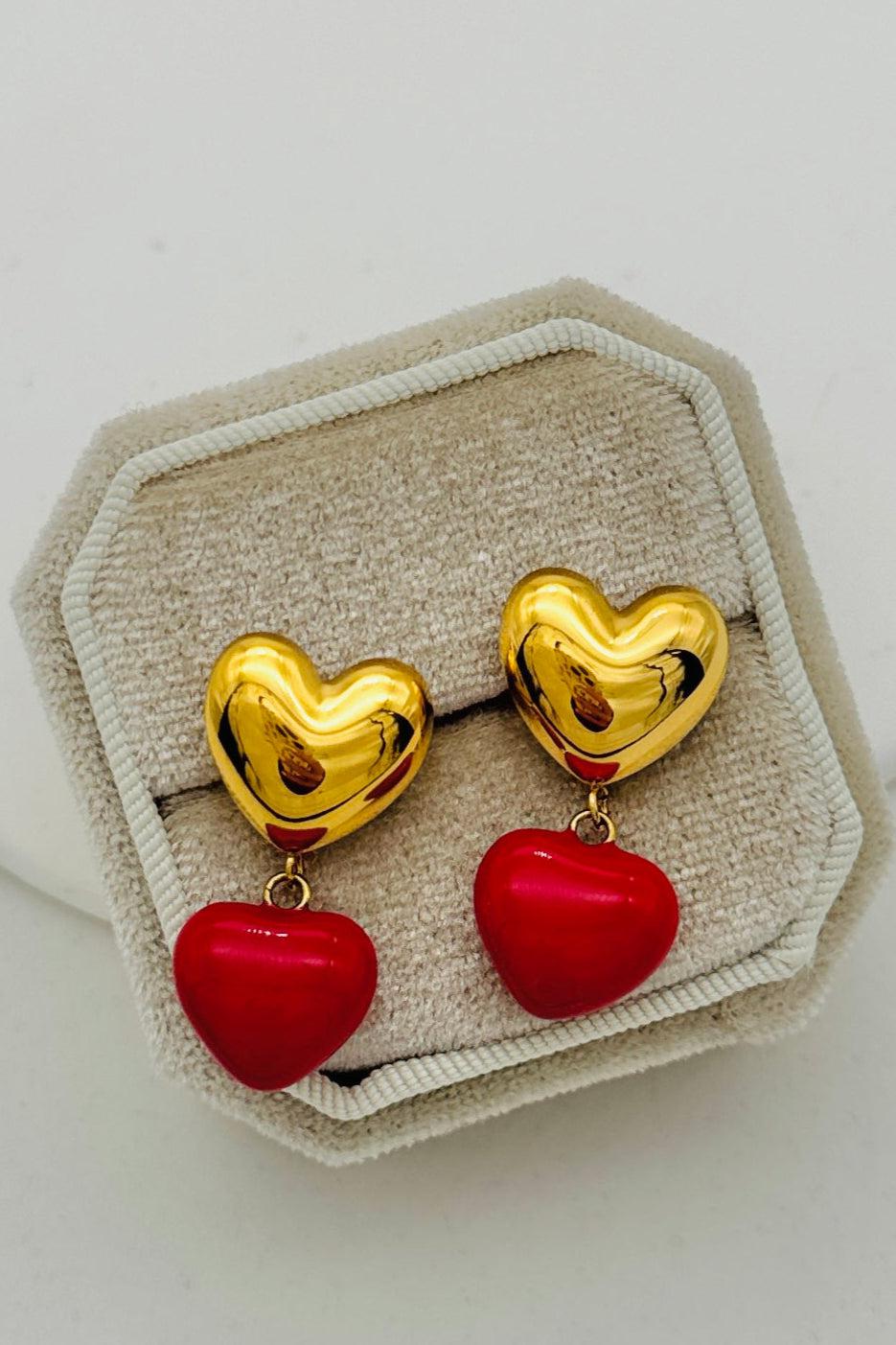 LUXE Red Hot Drop Earrings