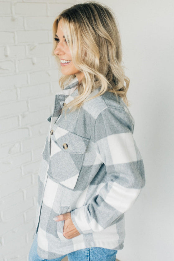 Fuzzy Lined Check Jacket