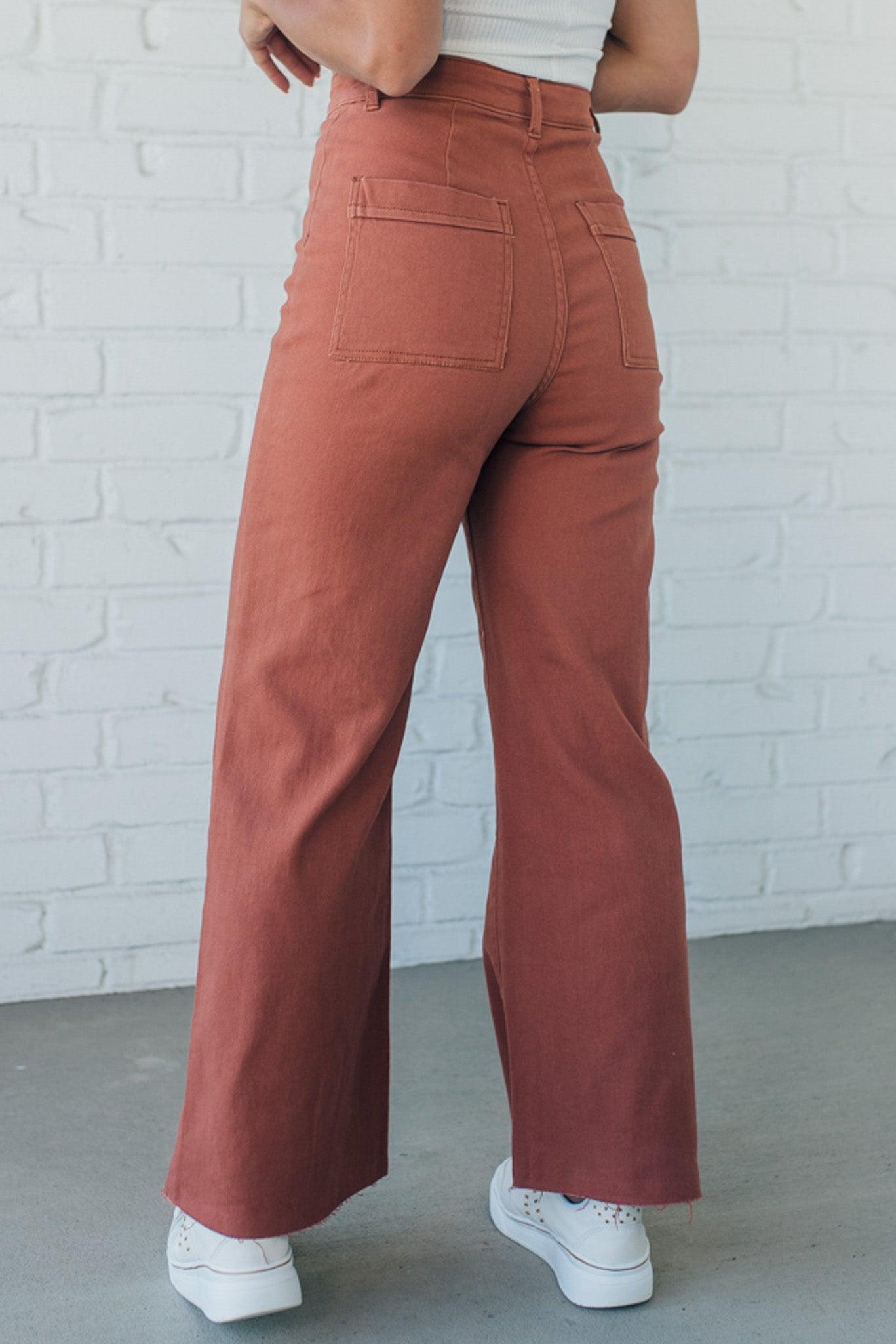 Ivy Wide Leg Cargo Pants – RubyClaire Boutique