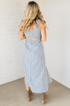 Gretchen Striped Split Back Dress