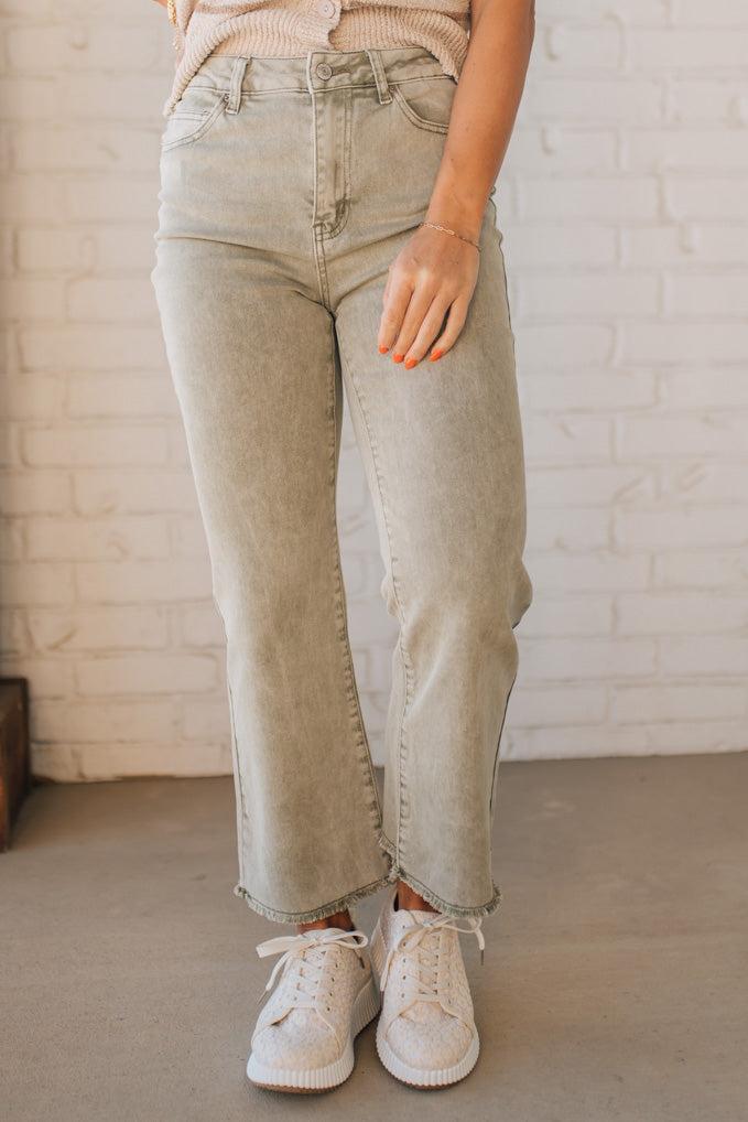 Olive Crop Jeans Olive Crop Jeans