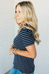 Hannah Striped Ribbed Tee