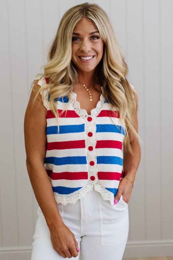 Harper Crochet Striped Vest – RubyClaire Boutique