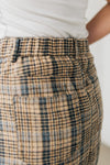 High Waist Plaid Mini Skirt