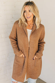  Hooded Open Duster Cardigan