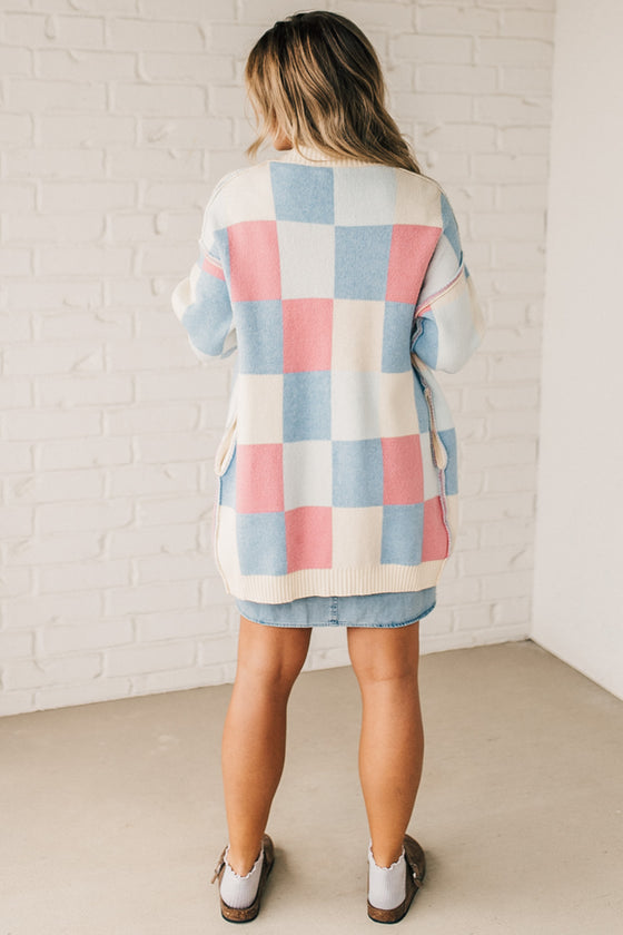 Isla Checkered Cardigan