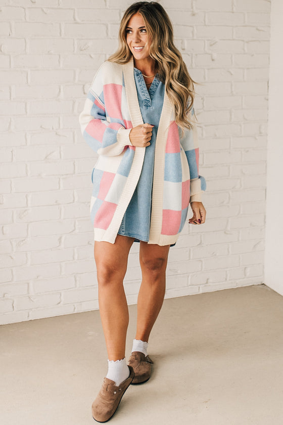 Isla Checkered Cardigan