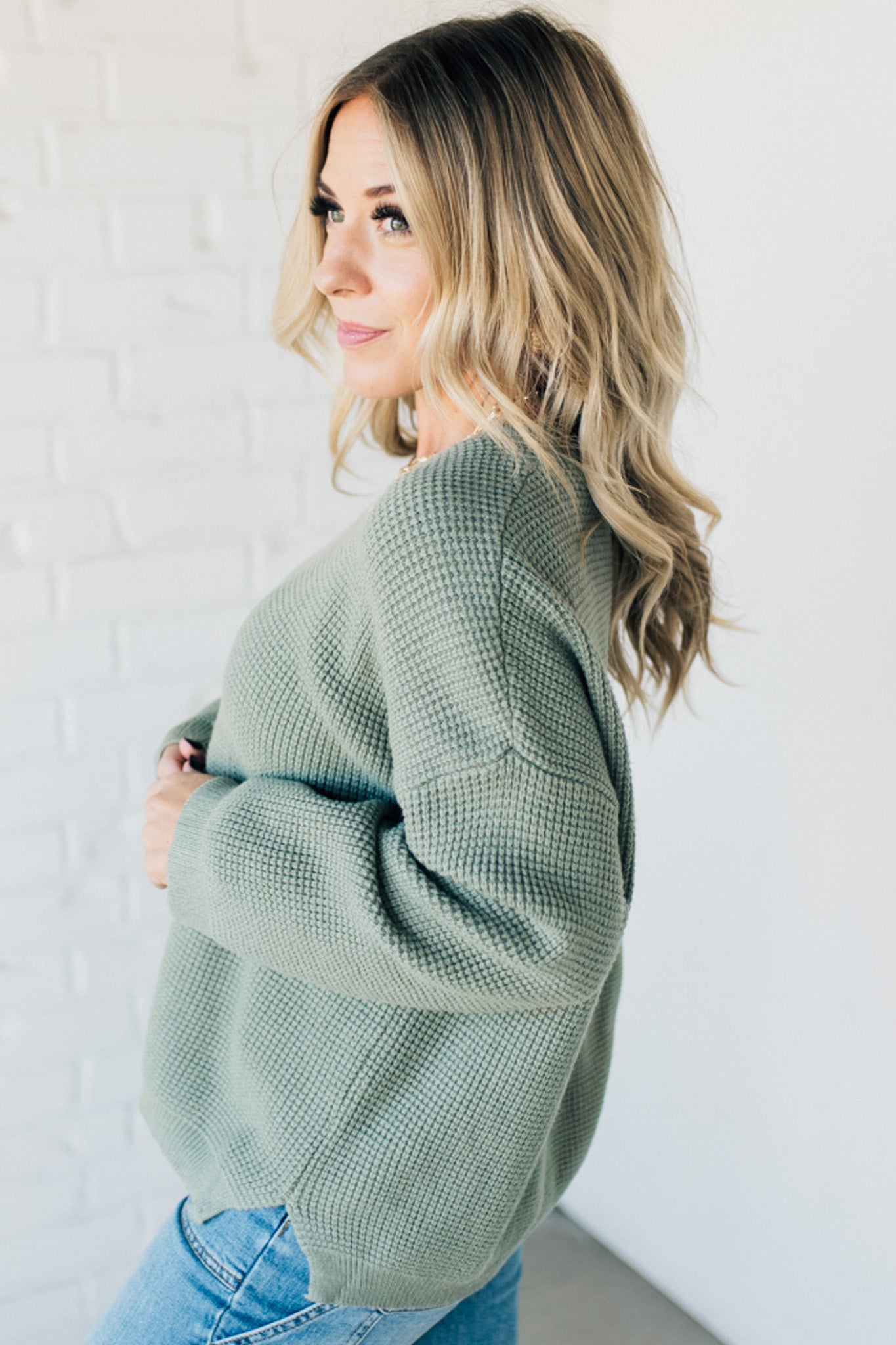 Izzy Waffle Boyfriend Sweater