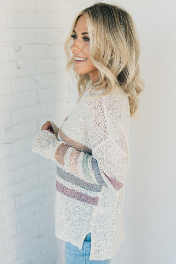 Katie Striped Low Gauge Sweater